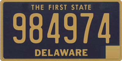 DE license plate 984974