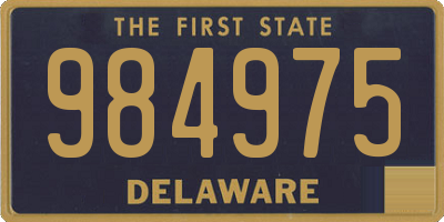 DE license plate 984975