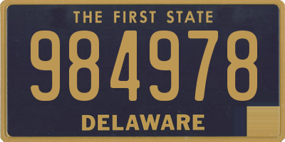 DE license plate 984978