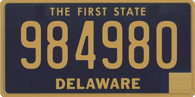 DE license plate 984980