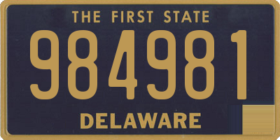 DE license plate 984981