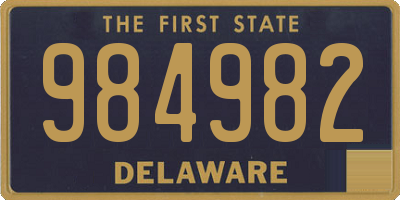 DE license plate 984982