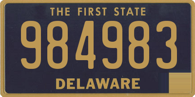 DE license plate 984983