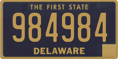 DE license plate 984984