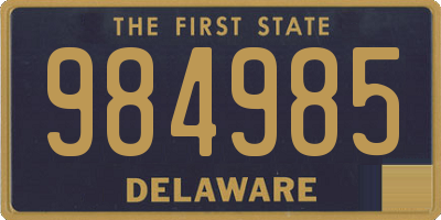 DE license plate 984985