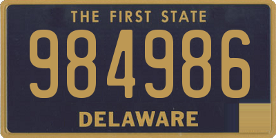 DE license plate 984986