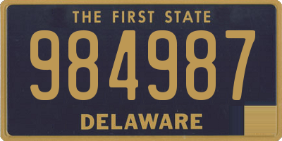 DE license plate 984987