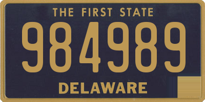 DE license plate 984989