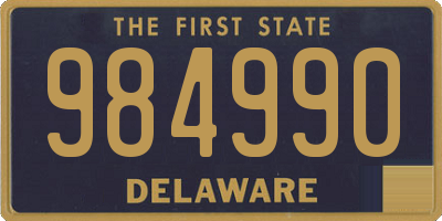 DE license plate 984990