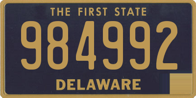 DE license plate 984992