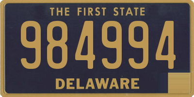 DE license plate 984994