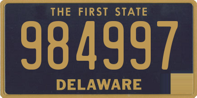 DE license plate 984997