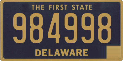 DE license plate 984998