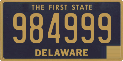 DE license plate 984999