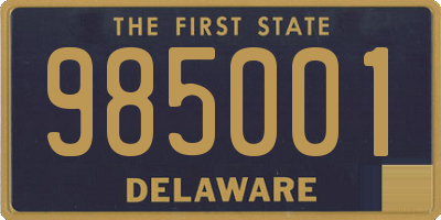 DE license plate 985001