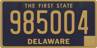 DE license plate 985004