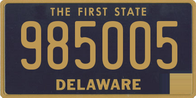 DE license plate 985005