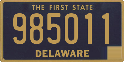 DE license plate 985011