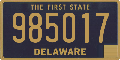 DE license plate 985017