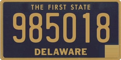 DE license plate 985018