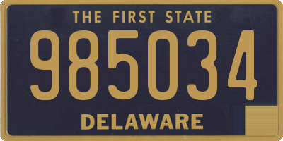 DE license plate 985034