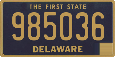 DE license plate 985036