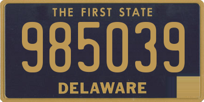 DE license plate 985039