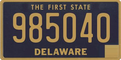 DE license plate 985040