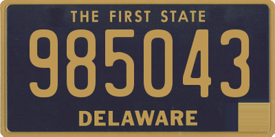 DE license plate 985043