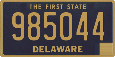 DE license plate 985044