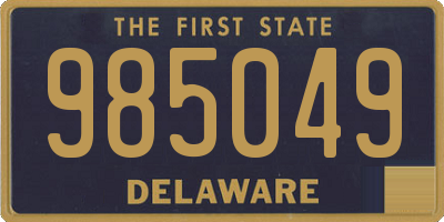 DE license plate 985049