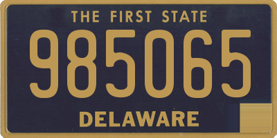 DE license plate 985065