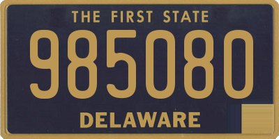 DE license plate 985080