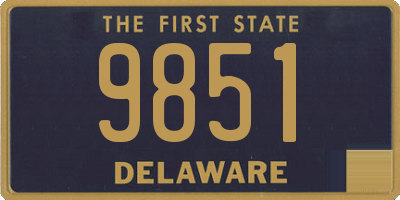 DE license plate 9851