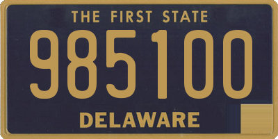 DE license plate 985100