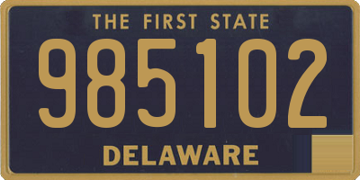 DE license plate 985102