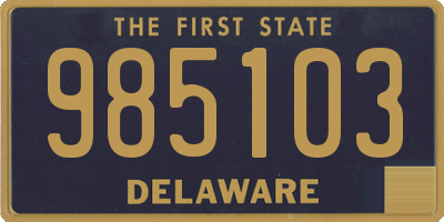 DE license plate 985103