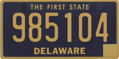 DE license plate 985104