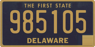 DE license plate 985105