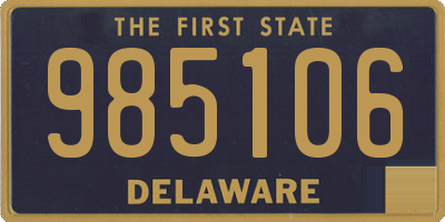 DE license plate 985106