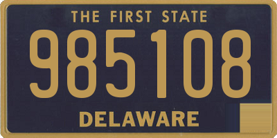 DE license plate 985108