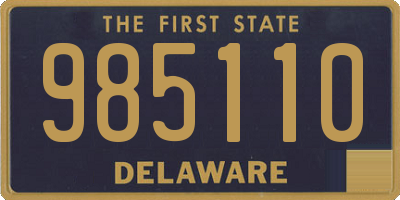 DE license plate 985110