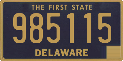 DE license plate 985115