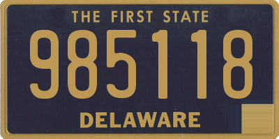 DE license plate 985118