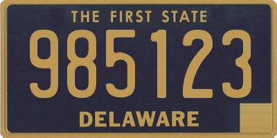 DE license plate 985123