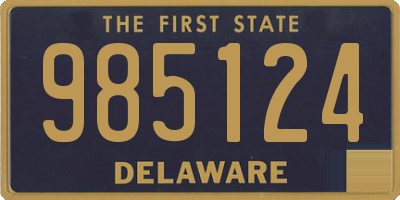 DE license plate 985124