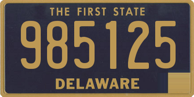 DE license plate 985125