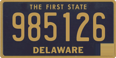 DE license plate 985126