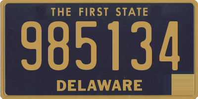 DE license plate 985134