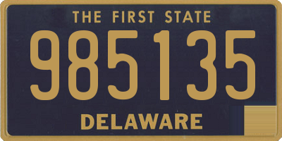 DE license plate 985135